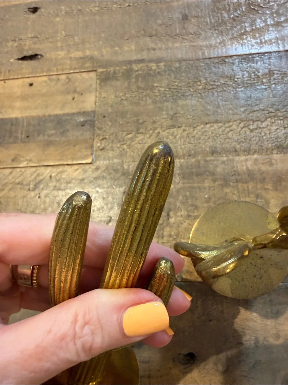 West Elm brass cactus figurine set - retired